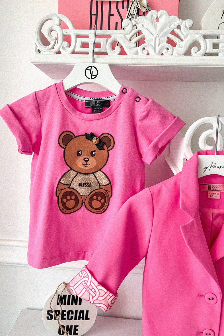 Alessa Bear Mini T-Shirt от Памук - Pink - Изображение 11
