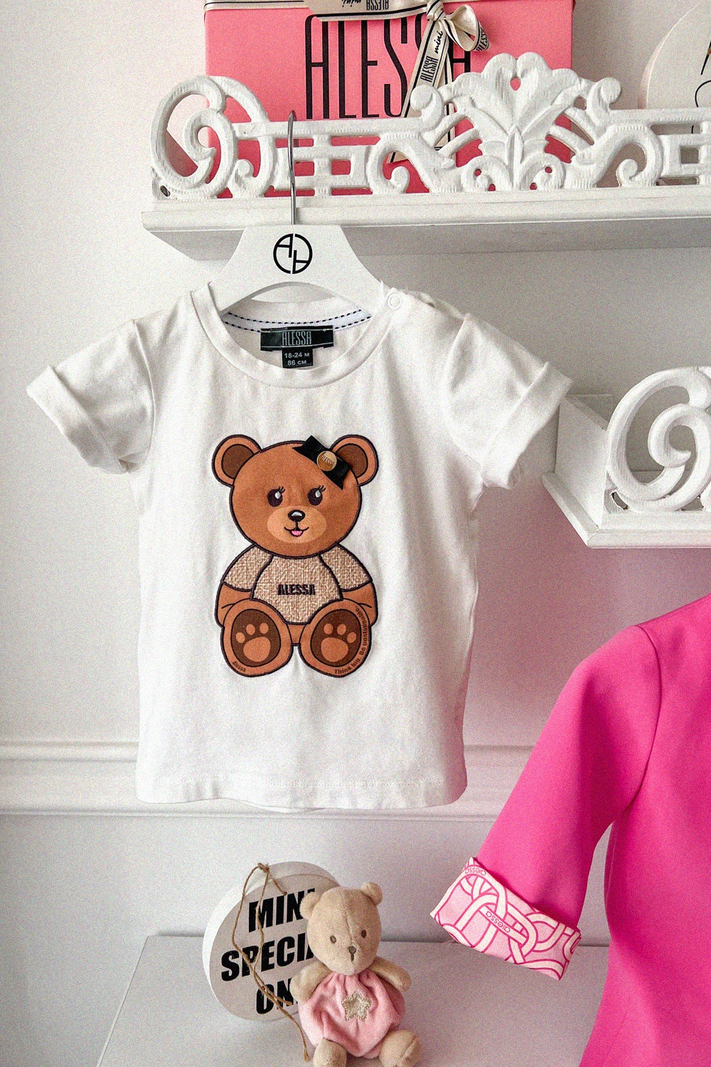 Alessa Bear Mini T-Shirt от Памук - Екрю - Изображение 20