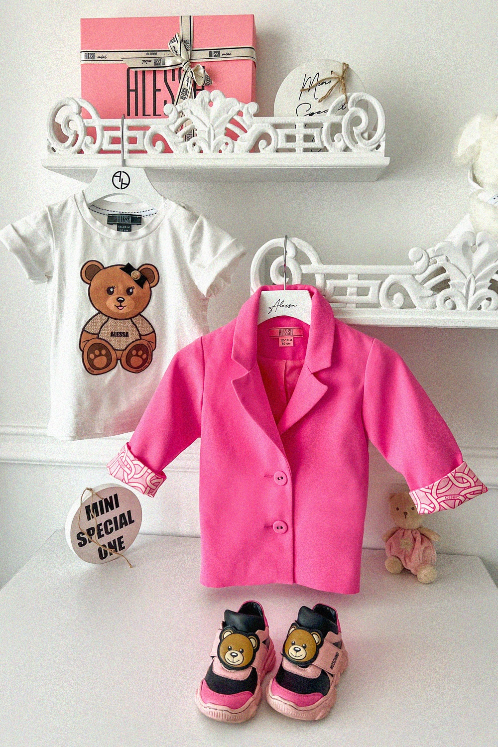 Alessa Bear Mini T-Shirt от Памук - Екрю - Изображение 13