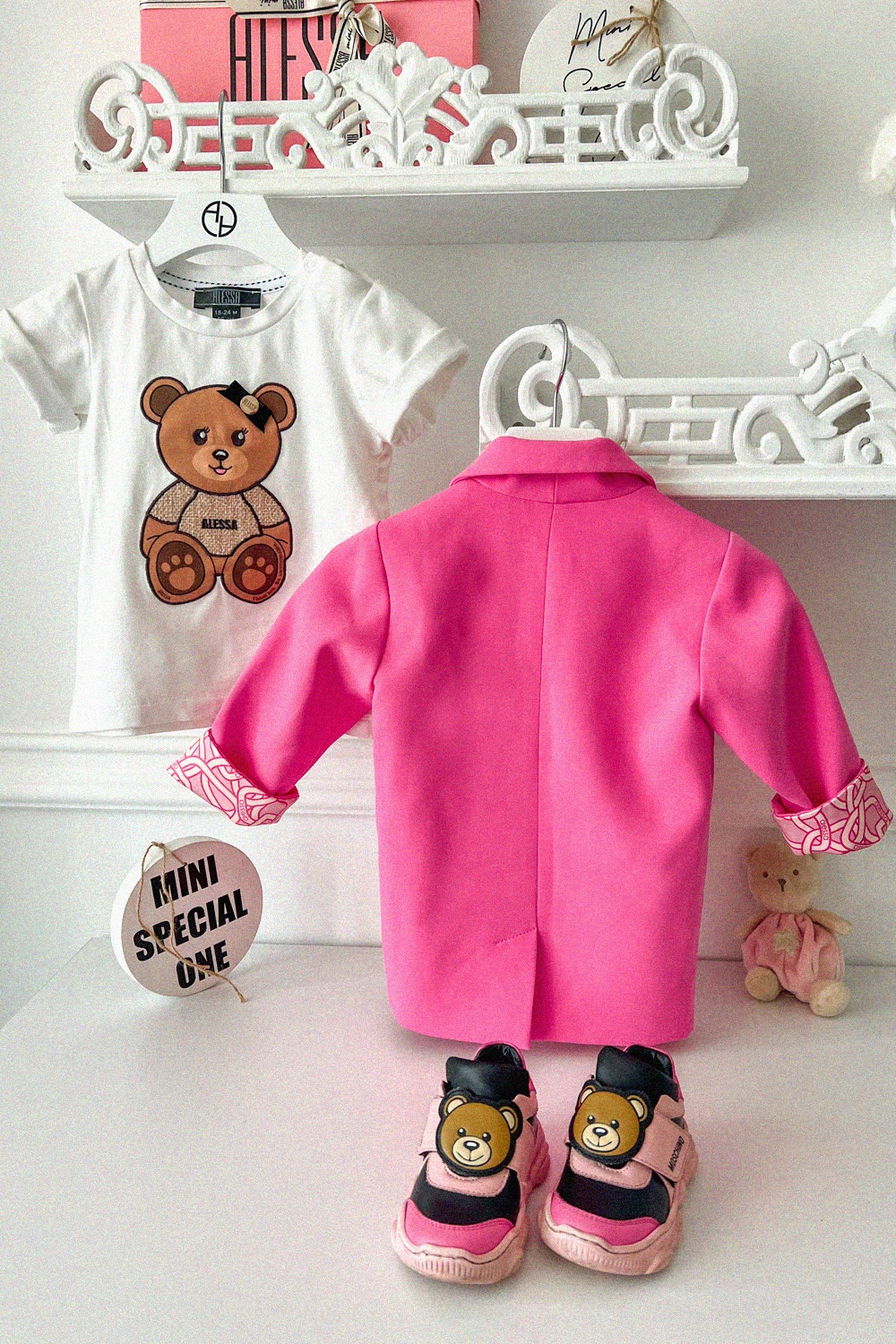 Alessa Bear Mini T-Shirt от Памук - Екрю - Изображение 15