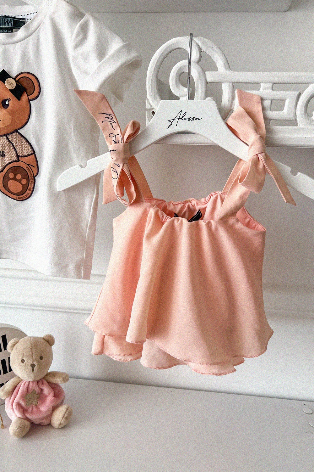 Piece of paradise mini ruffles топ - Light Pink - Изображение 6