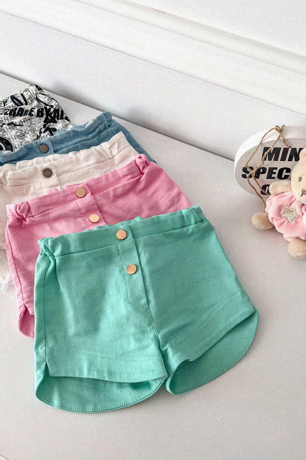 Spring Mood Mini Къс Панталон - Мента - Изображение 8