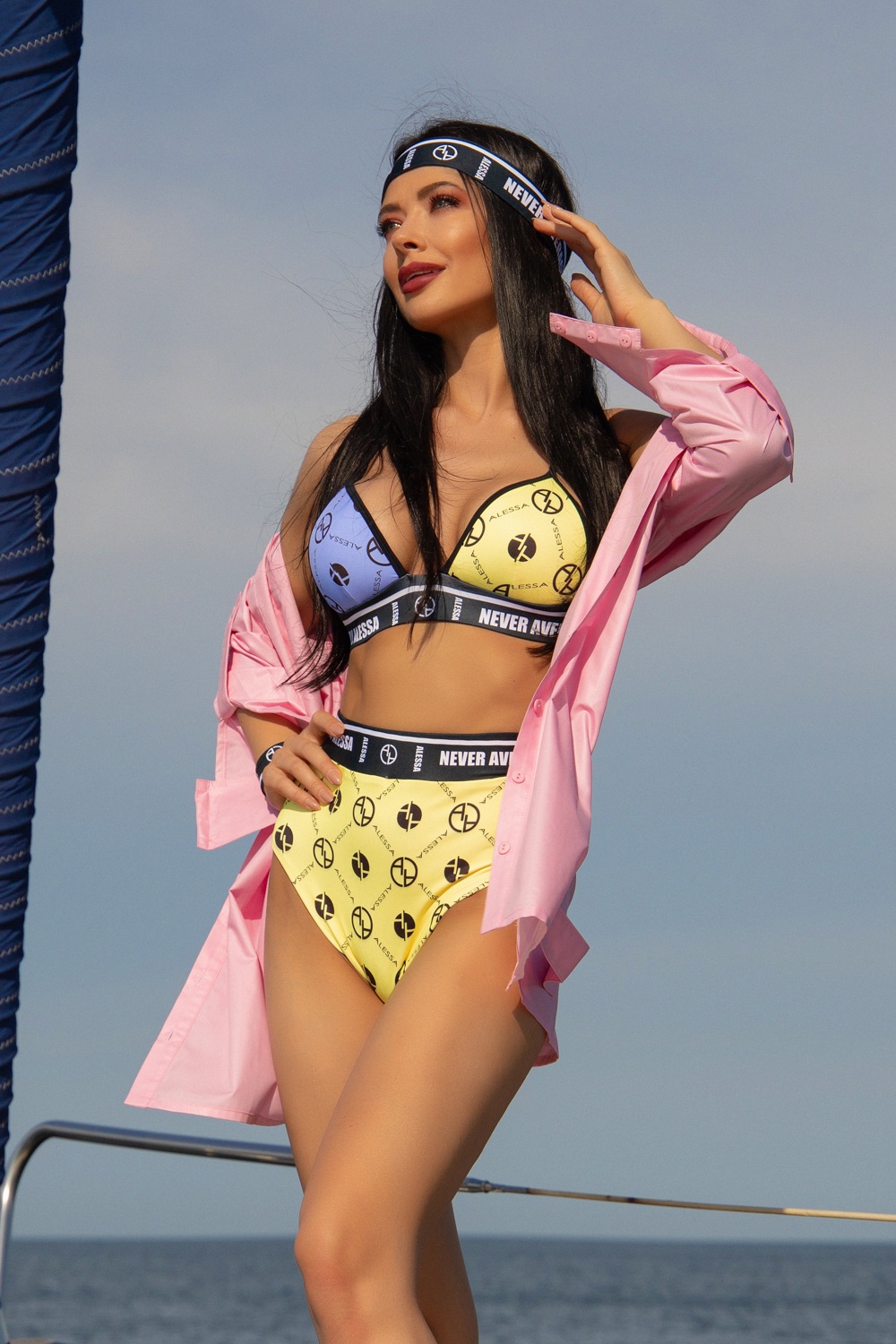 She Baller Бански Бикини С Висока Талия - yellow - Изображение 12