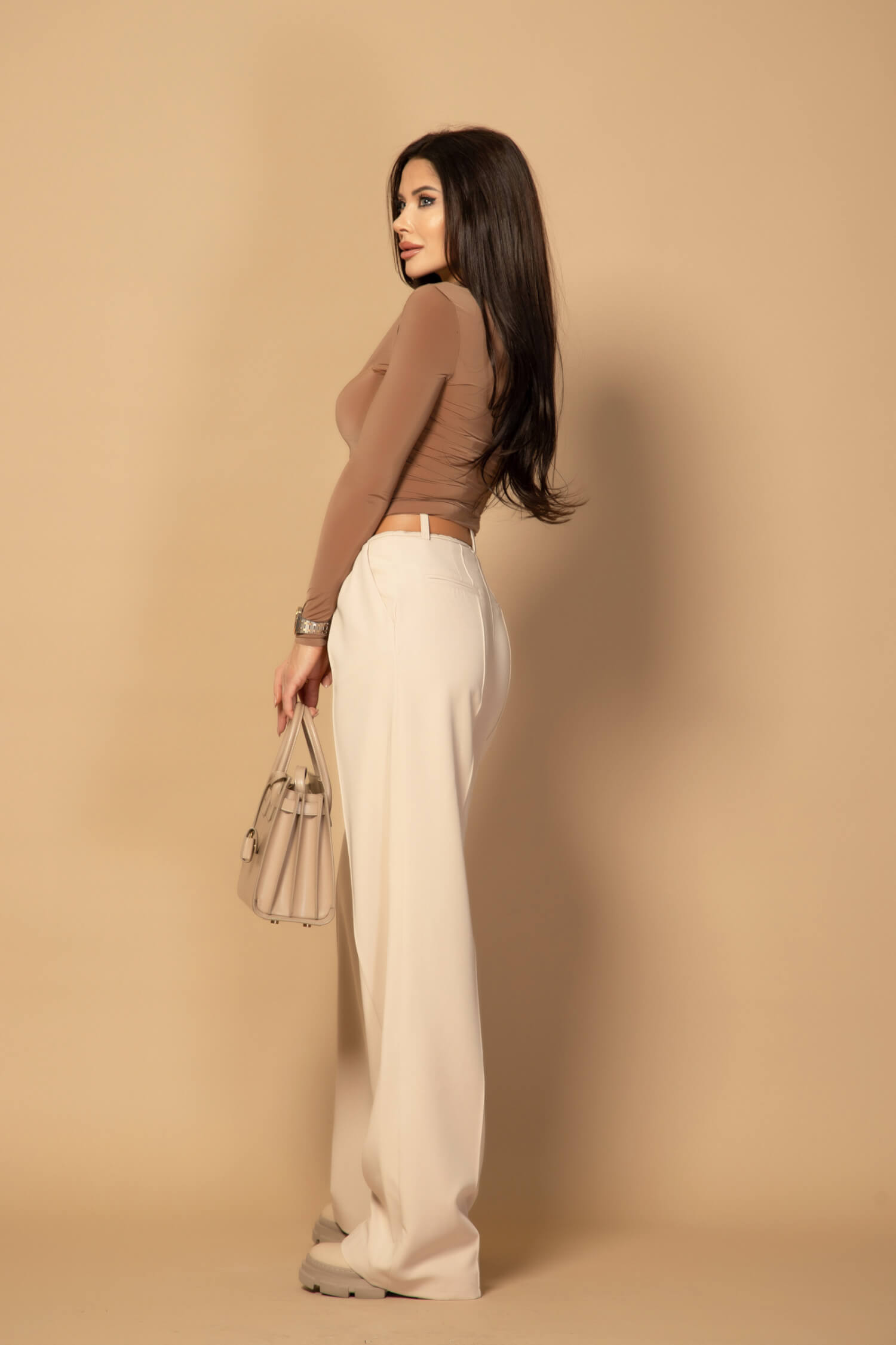 Serene Silhouette Блуза - Light Mocha - Изображение 8
