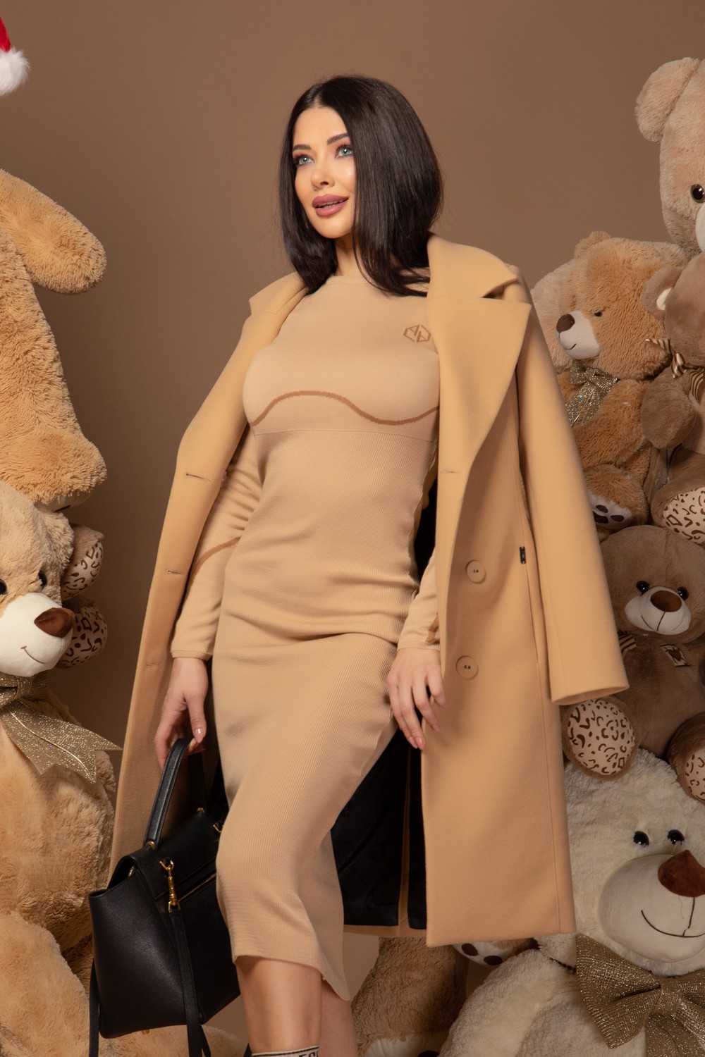 Pull Me Closer Midi Рокля От Плетиво - Nude - Изображение 21