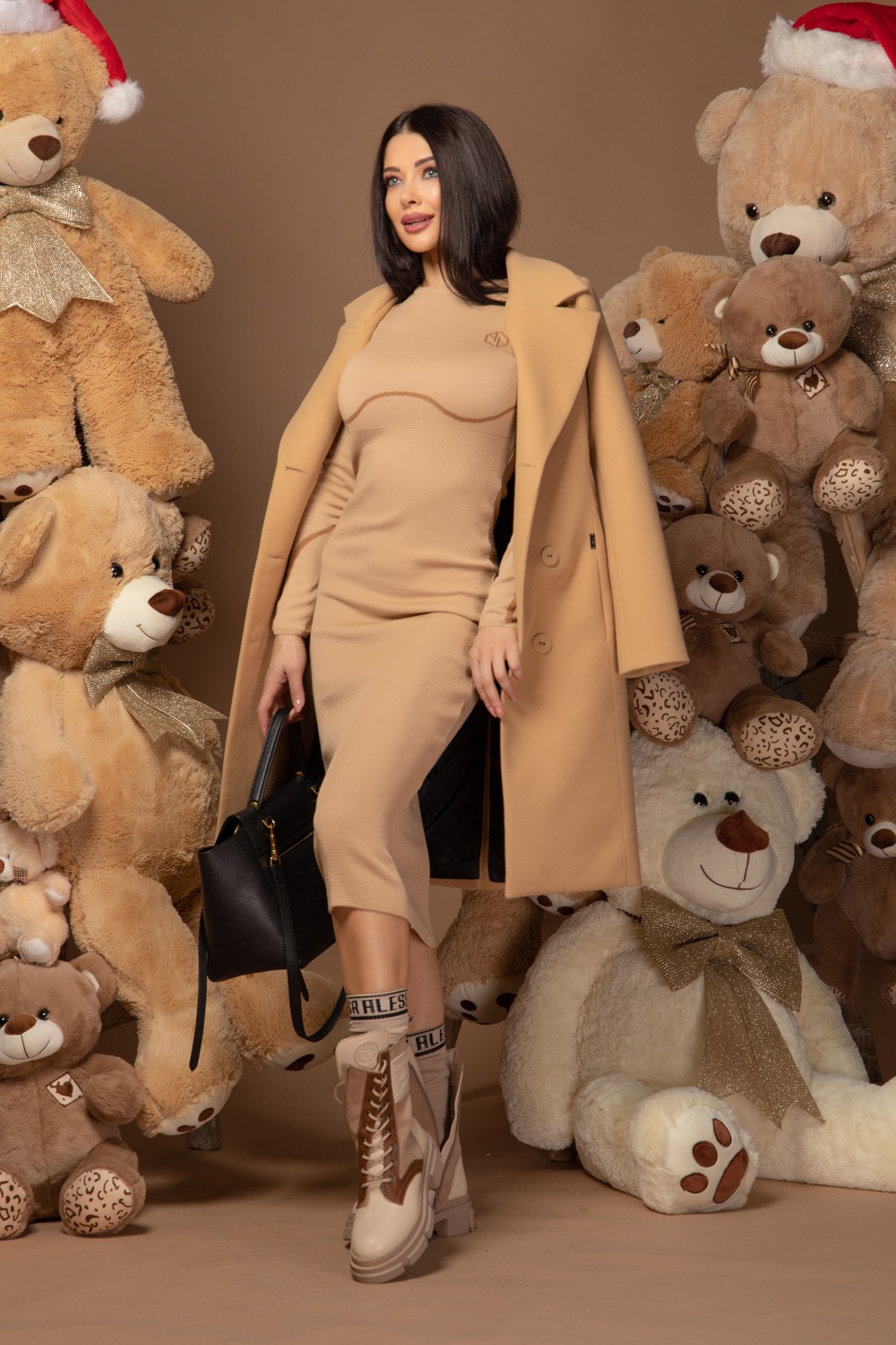 Pull Me Closer Midi Рокля От Плетиво - Nude - Изображение 17