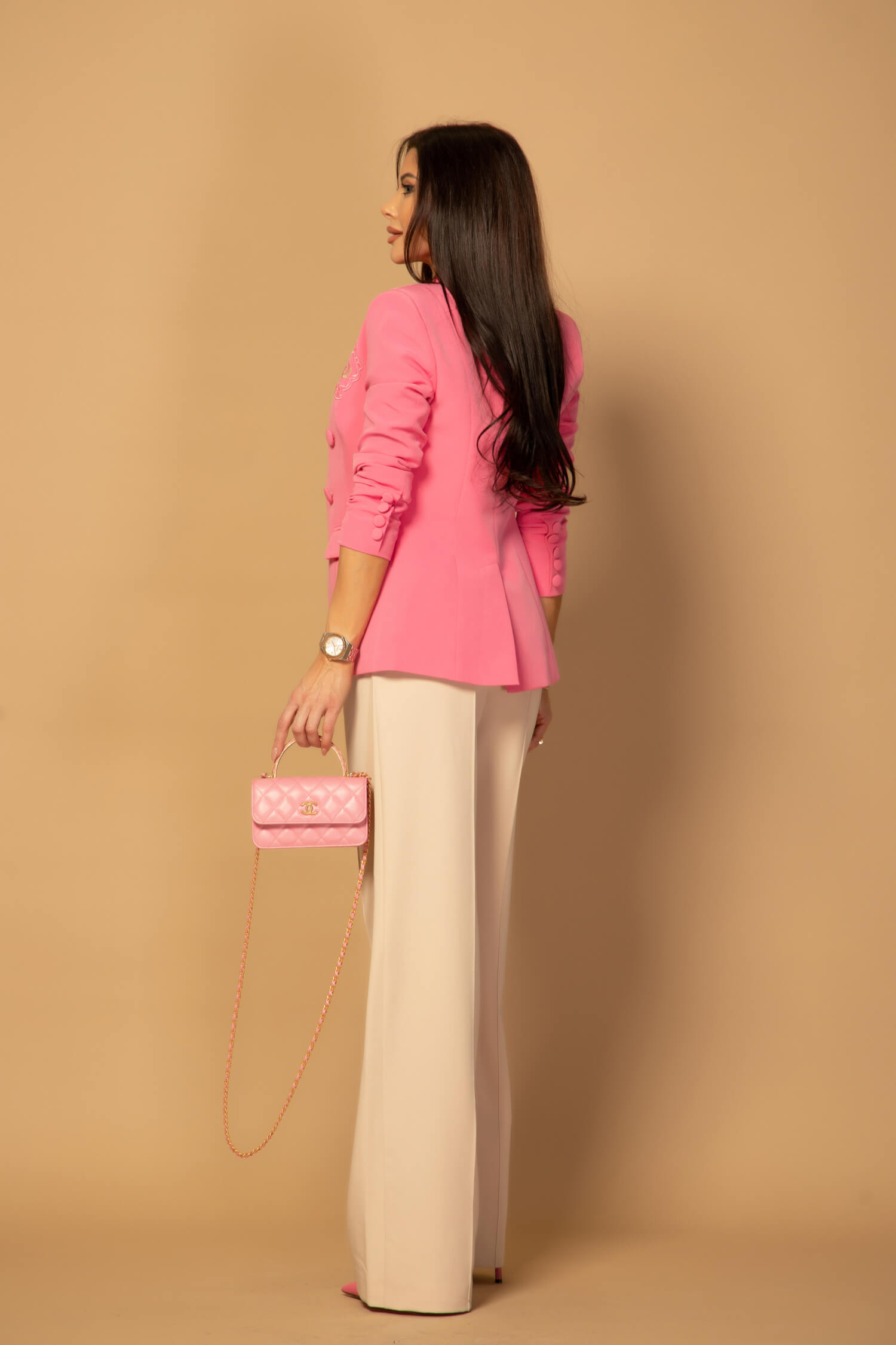 Luxury Classic Блейзър - Pink - Изображение 17