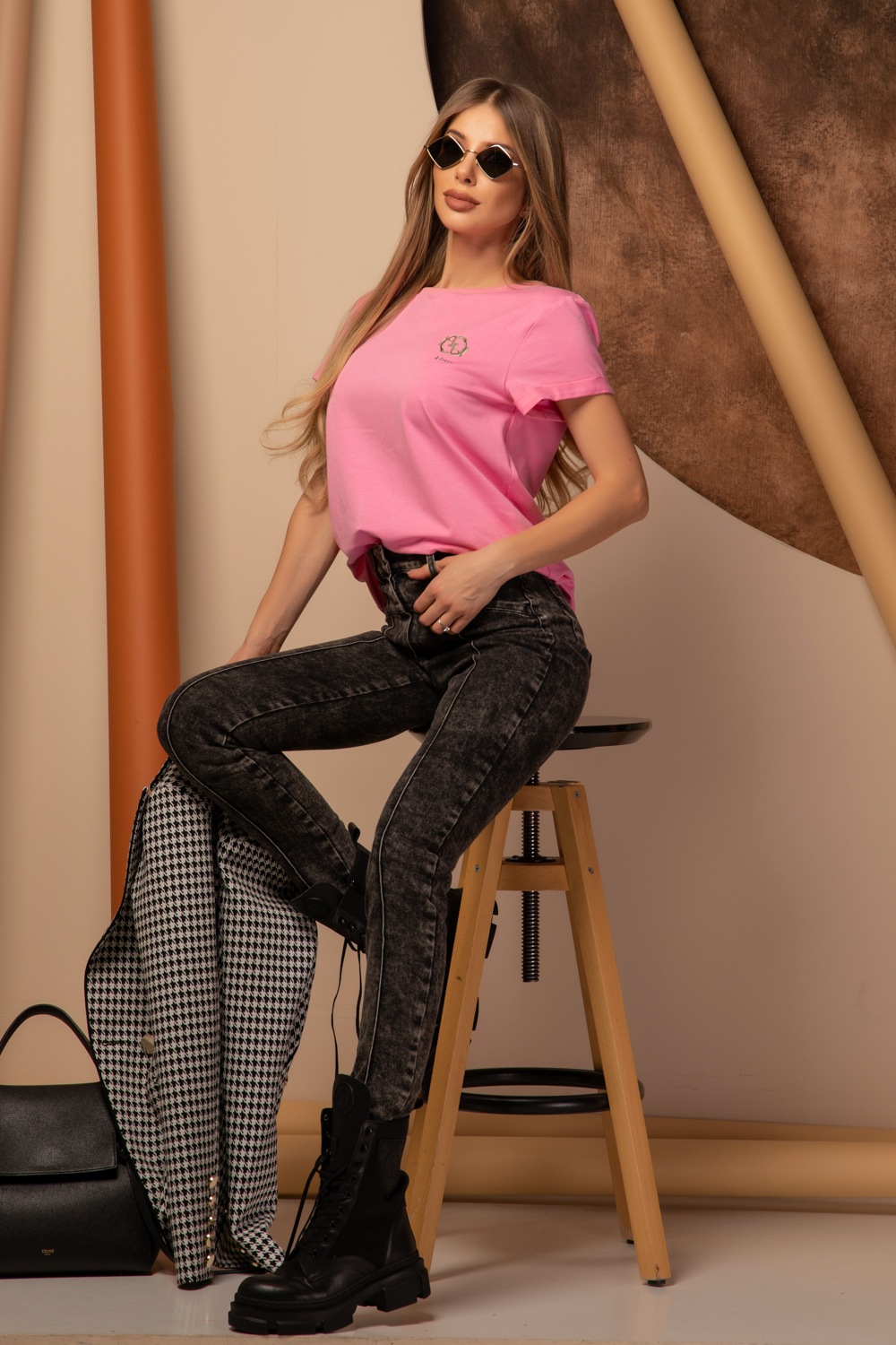Alessa Rococo Logo T-shirt от Памук - Pink - Изображение 14
