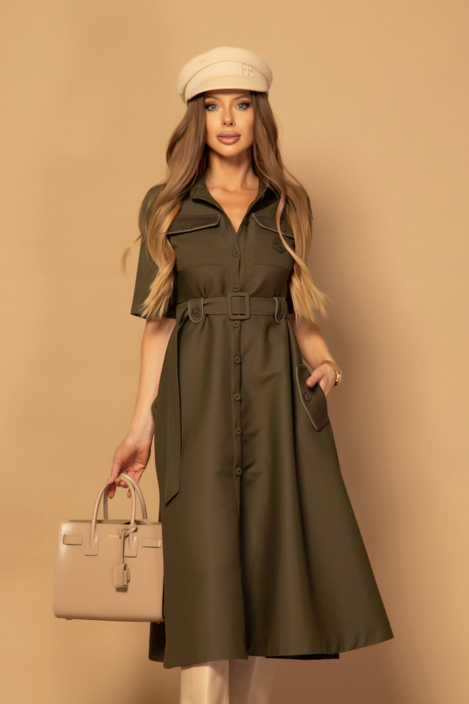 Elevated Essentials Рокля-тренч - Military - Изображение 14