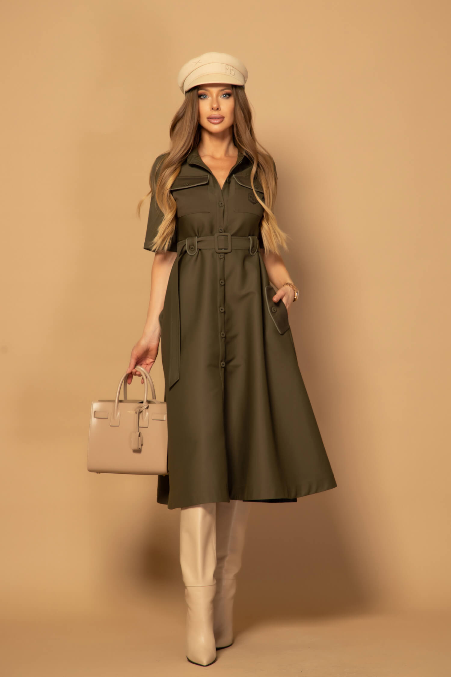 Elevated Essentials Рокля-тренч - Military - Изображение 20