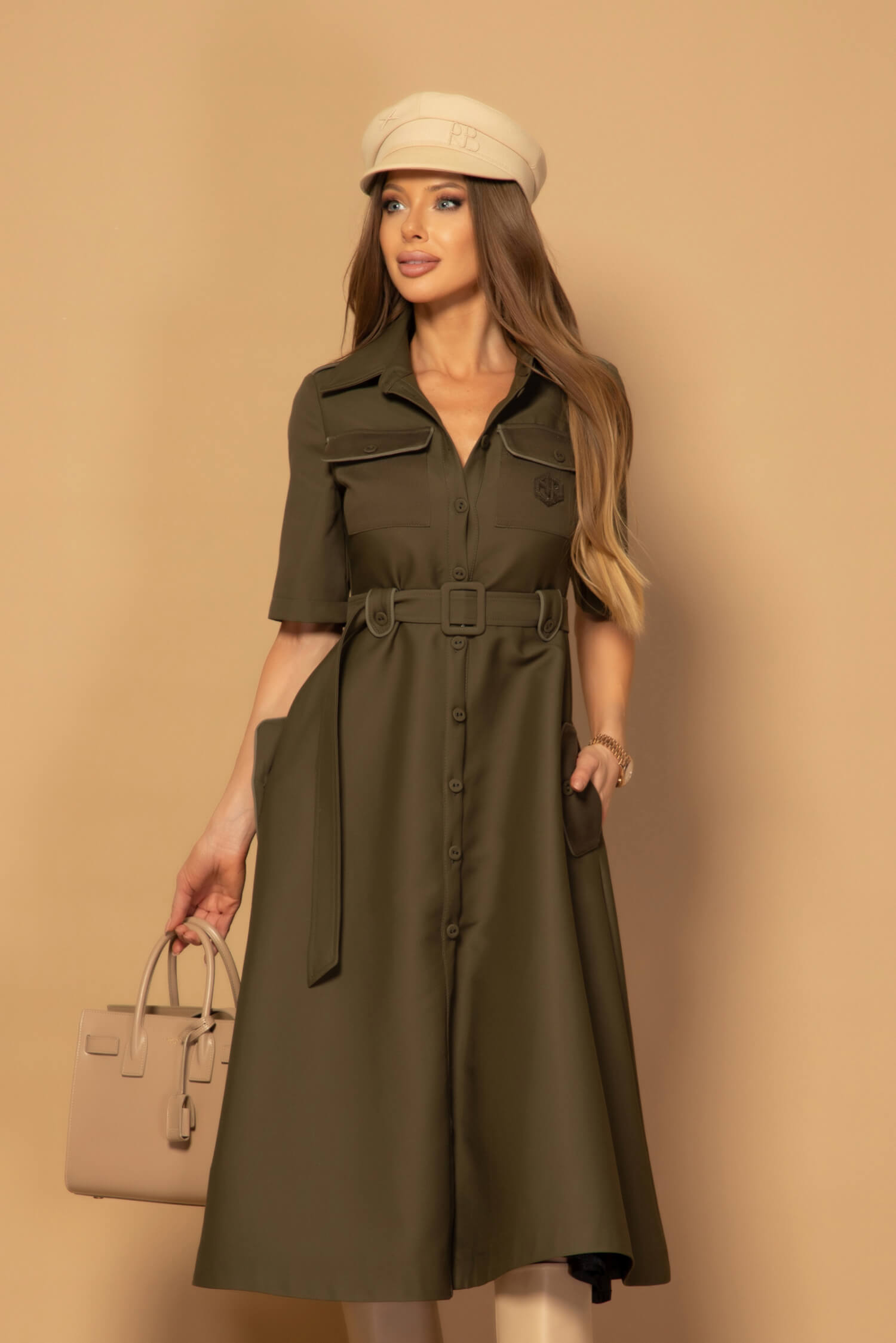 Elevated Essentials Рокля-тренч - Military - Изображение 12