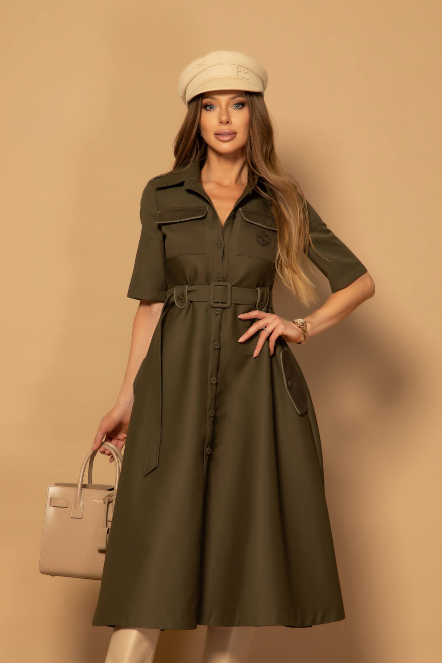 Elevated Essentials Рокля-тренч - Military - Изображение 17