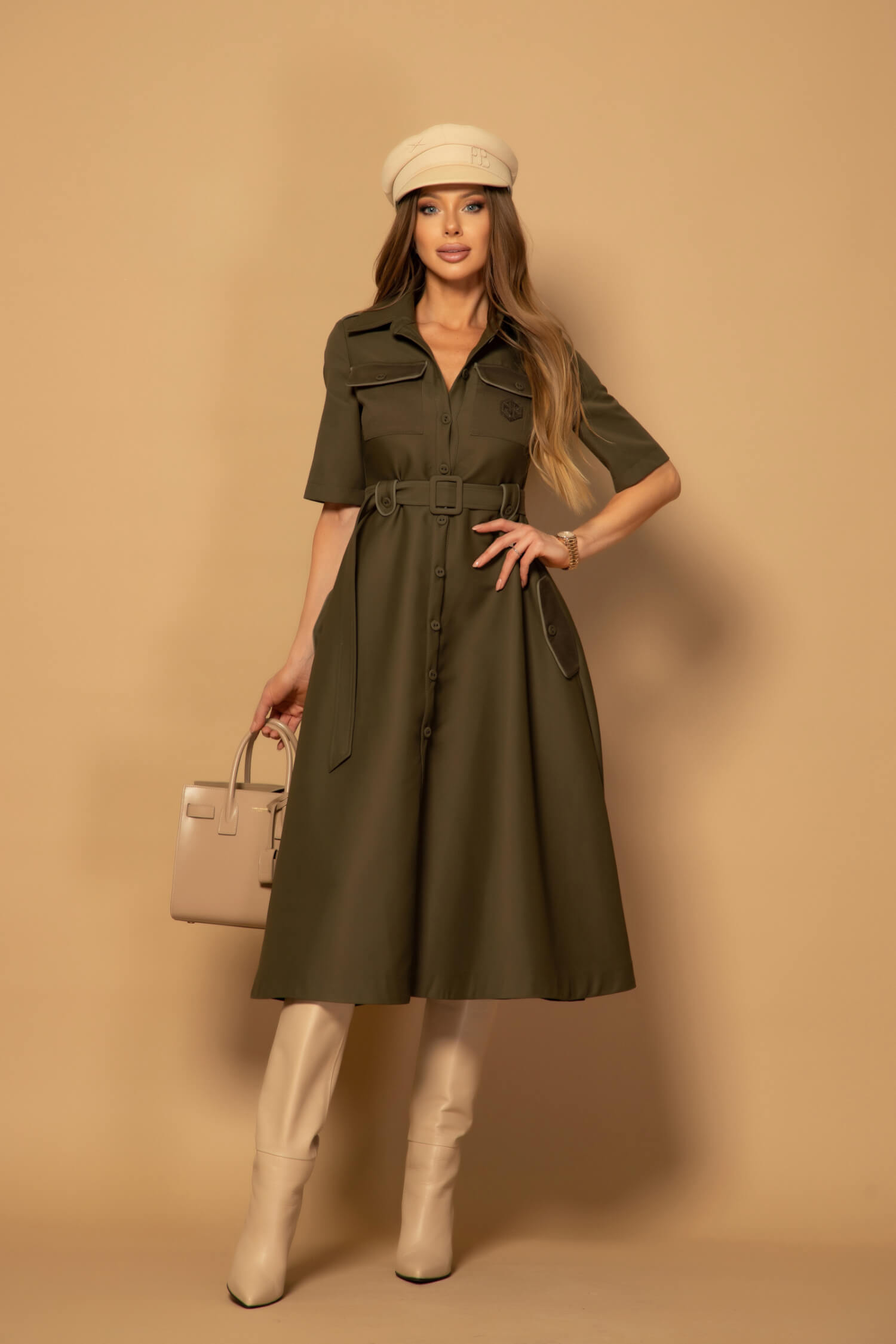 Elevated Essentials Рокля-тренч - Military - Изображение 18