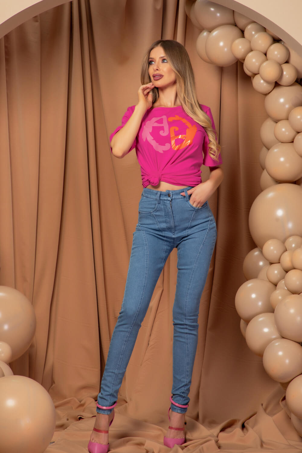 Flirty Flash T-Shirt От Памук - Pink - Изображение 9