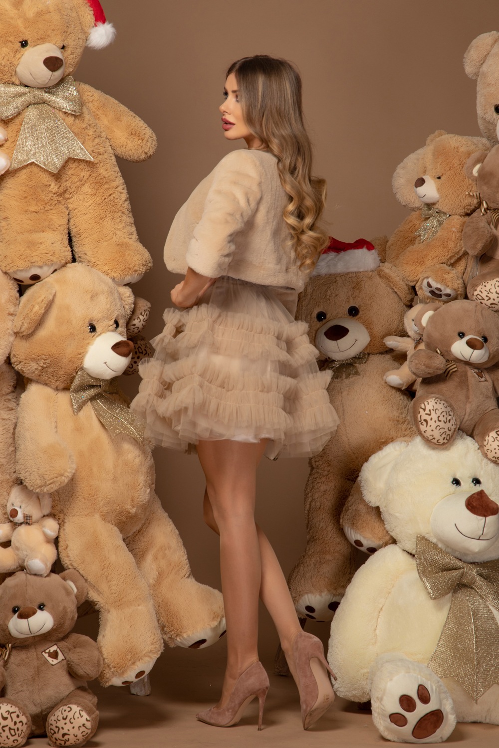 Winter Crush Болеро От Еко Косъм - Beige - Изображение 17
