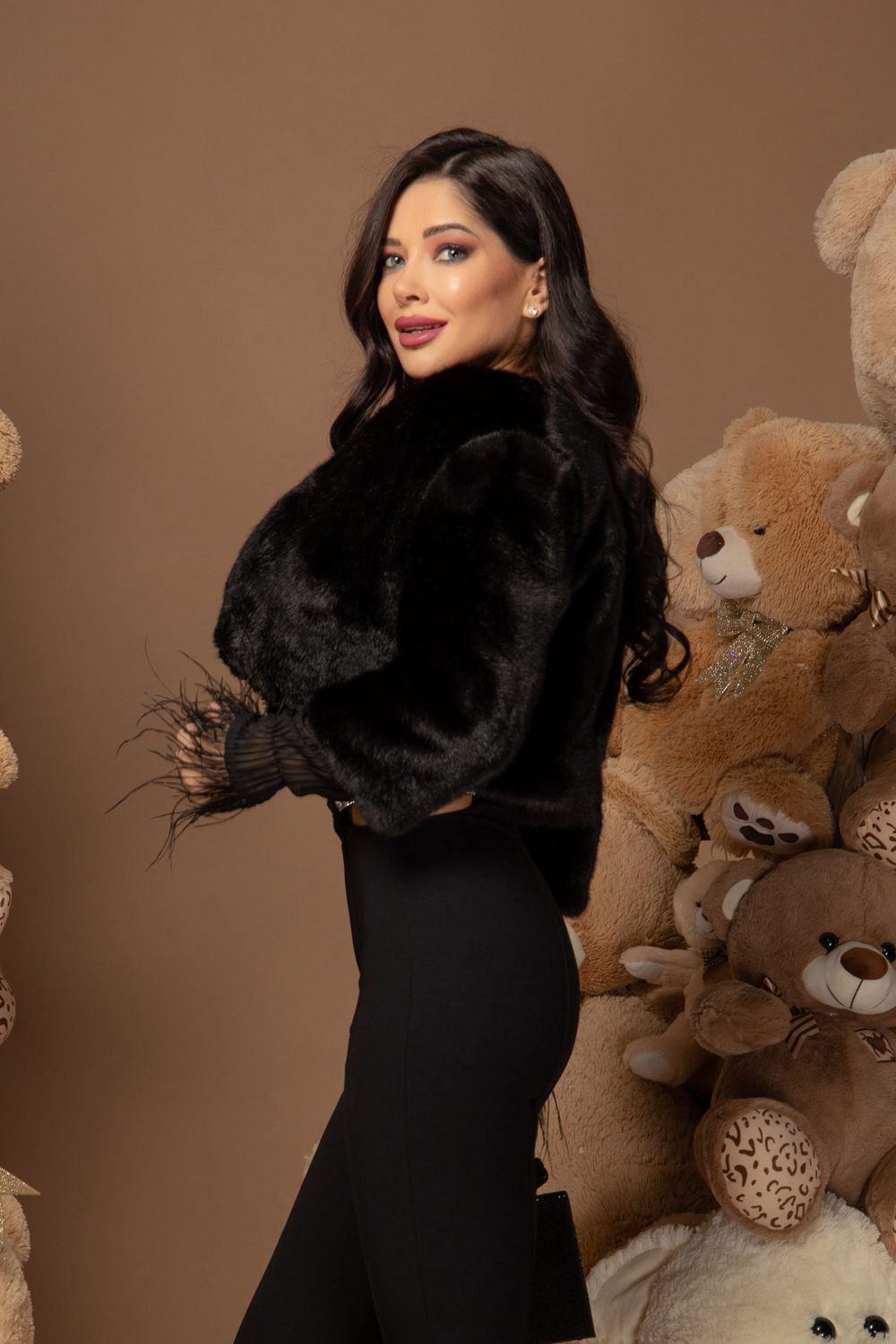 Winter Crush Болеро От Еко Косъм - Black - Изображение 19