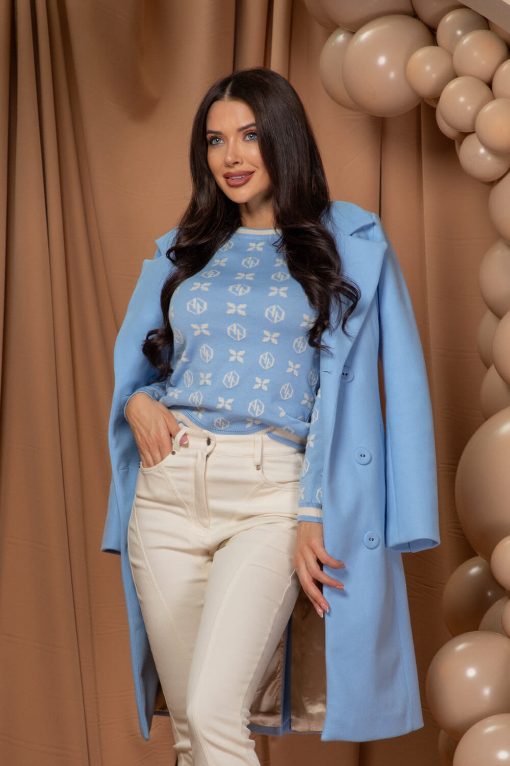 Cool Comfort Пуловер От Плетиво - Blue - Изображение 12