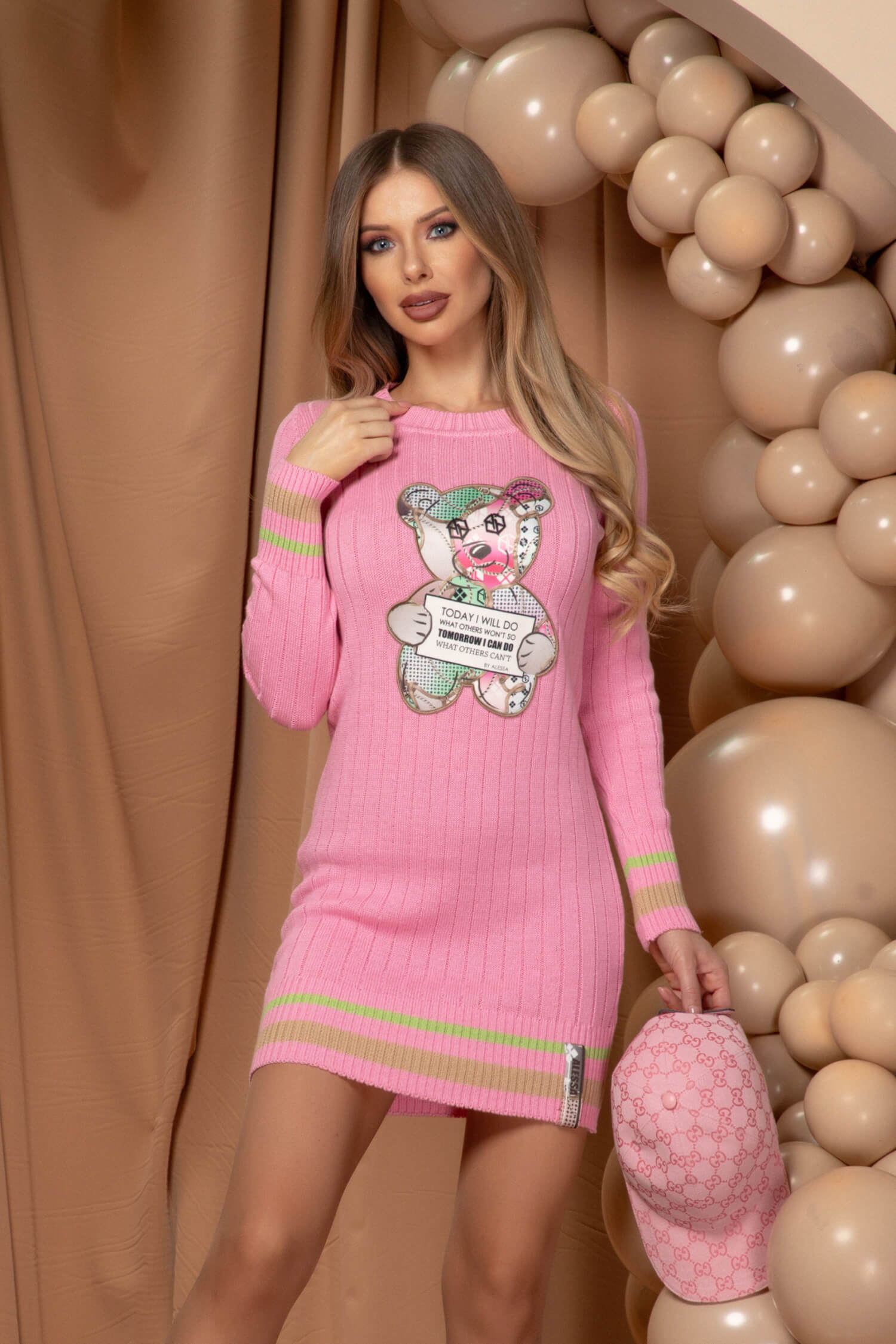 Charm Cuddle Рокля От Плетиво - Pink - Изображение 24