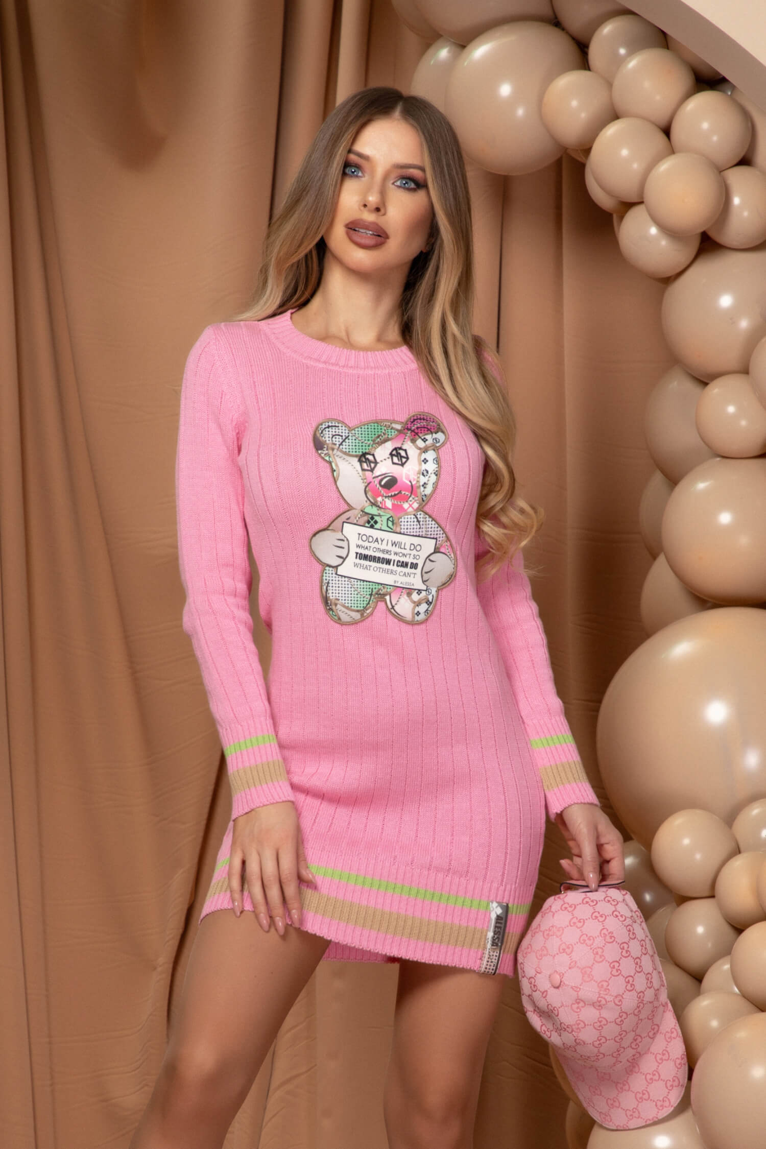 Charm Cuddle Рокля От Плетиво - Pink - Изображение 15