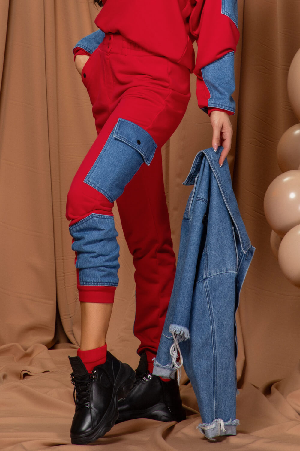 Slay All Day Спортна Блуза - Red - Изображение 12