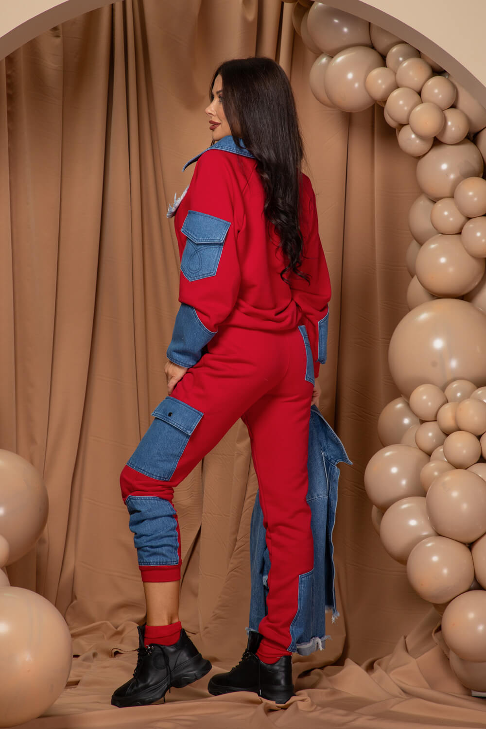 Slay All Day Спортна Блуза - Red - Изображение 13