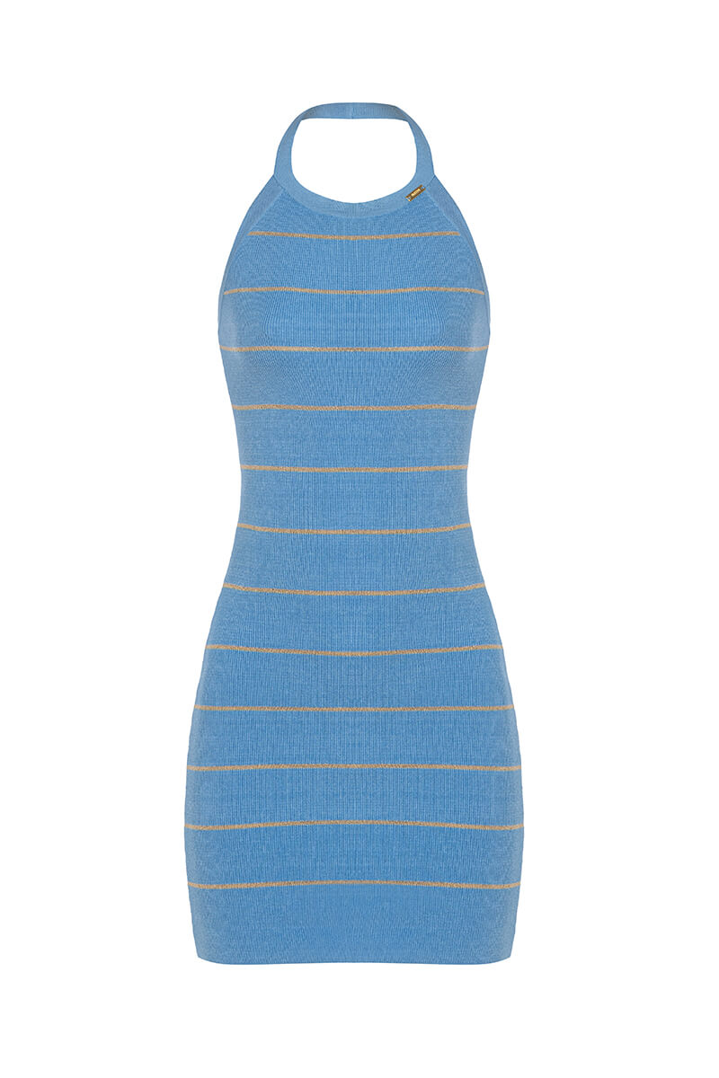 Always Level Up Bodycon Рокля - Blue - Изображение 10