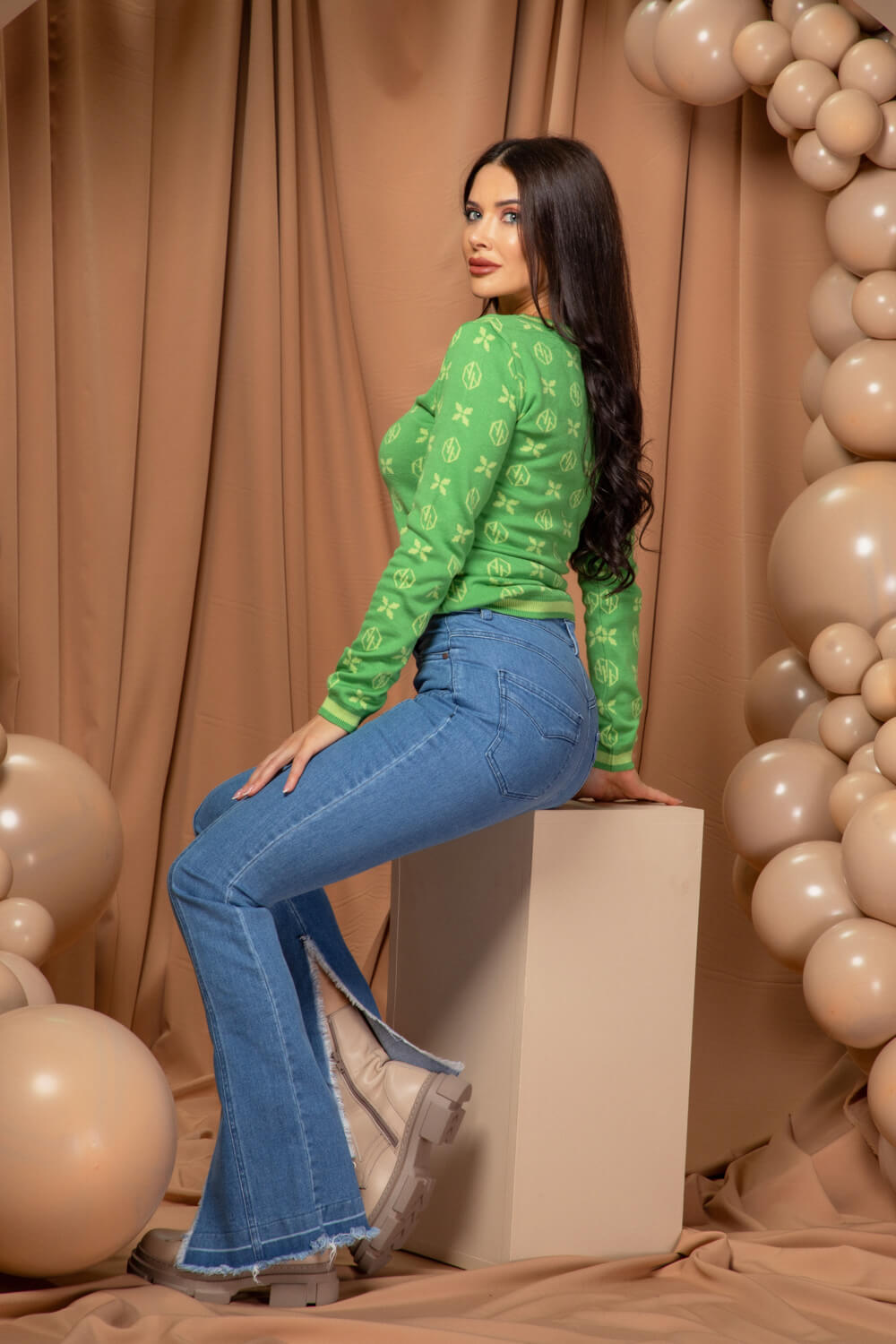 Cool Comfort Пуловер От Плетиво - Green - Изображение 9