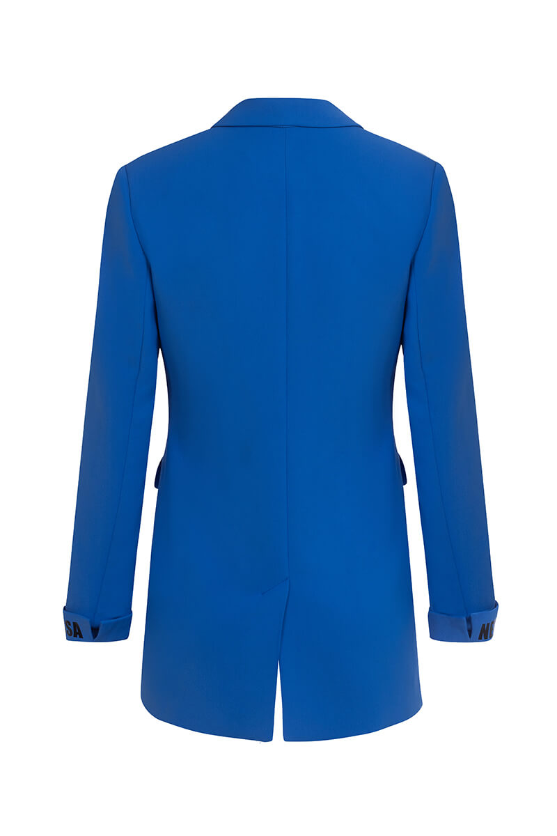 Charm You oversize Блейзър - Син - Изображение 22