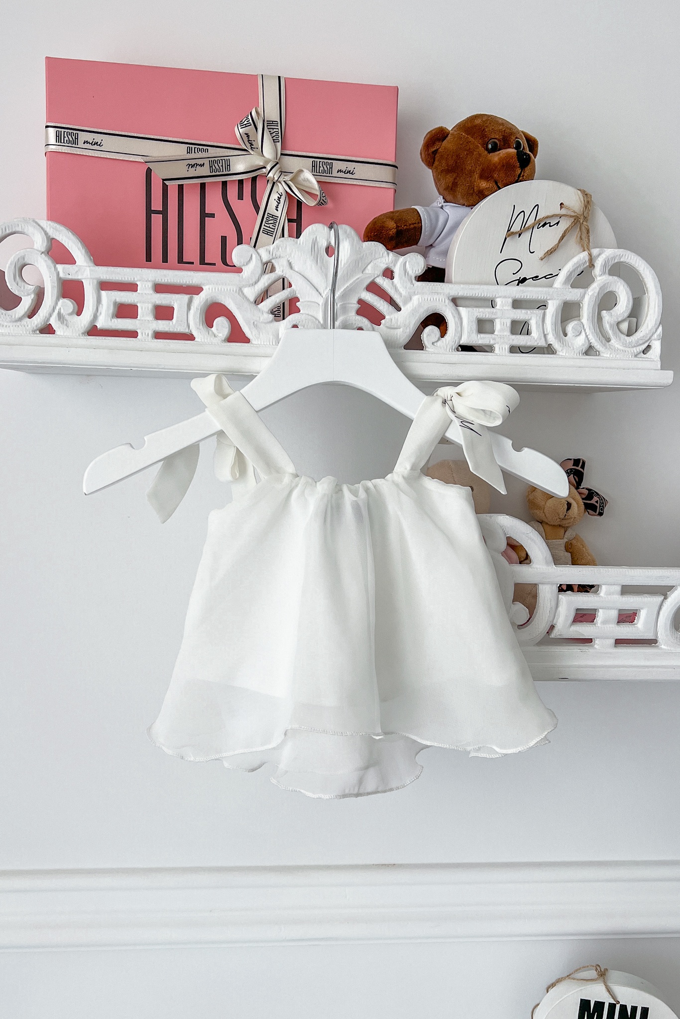 Piece of paradise mini ruffles топ - екрю - Изображение 7