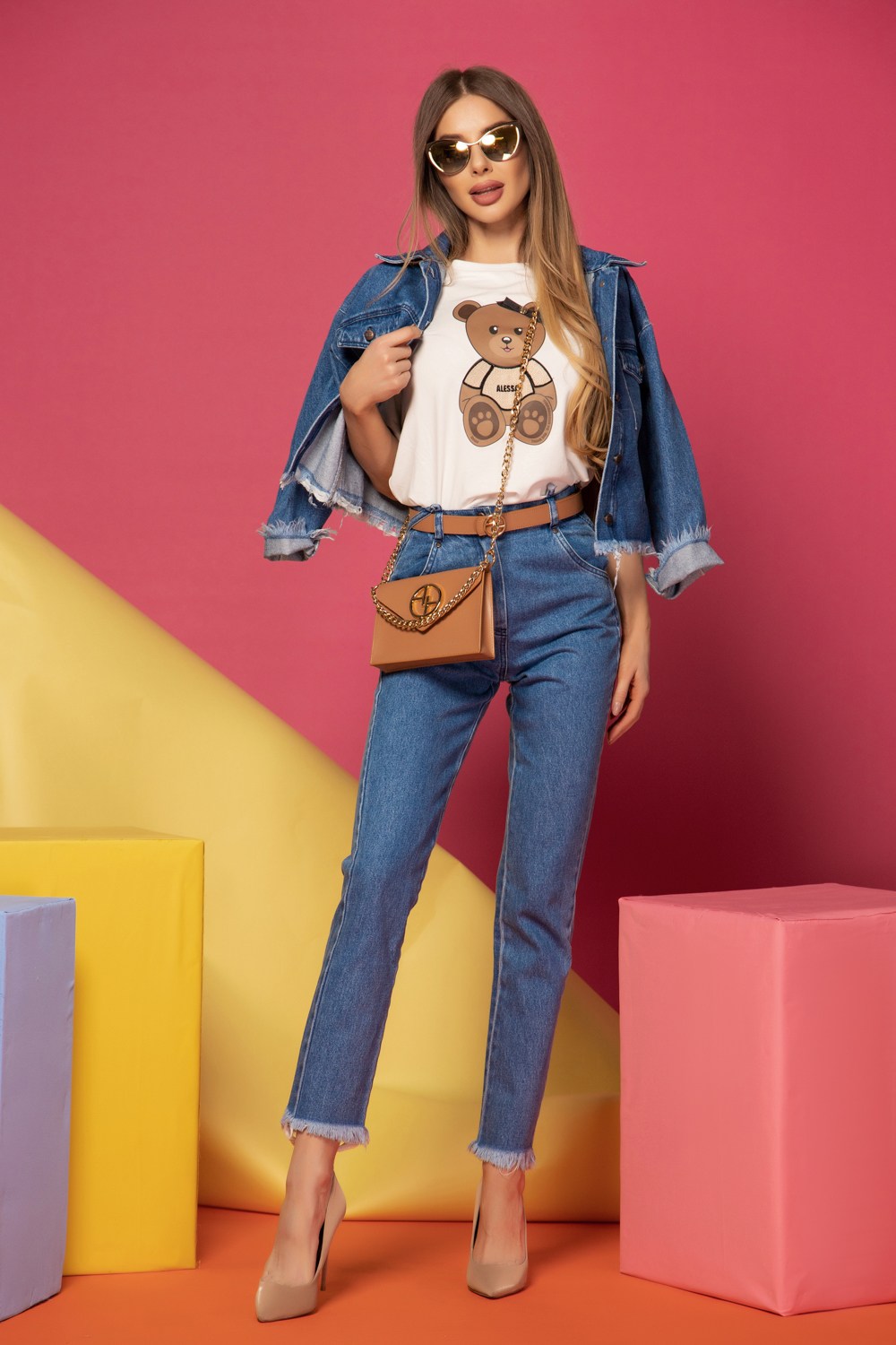Alessa Bear T-Shirt от Памук - Екрю - Изображение 25