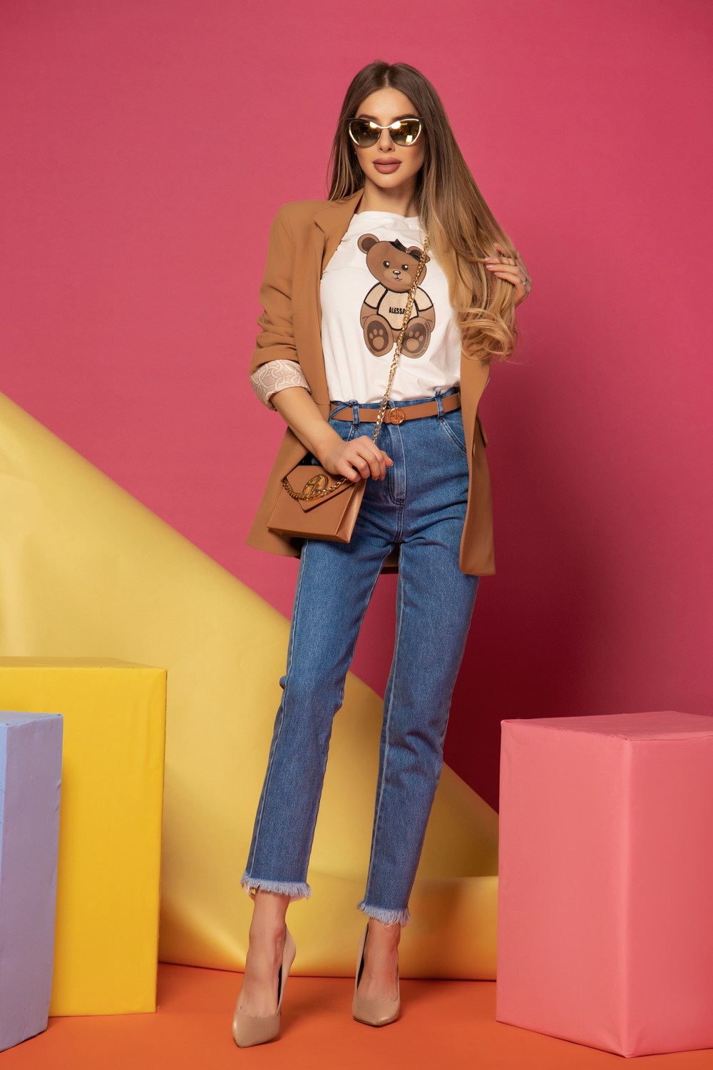 Alessa Bear T-Shirt от Памук - Екрю - Изображение 22