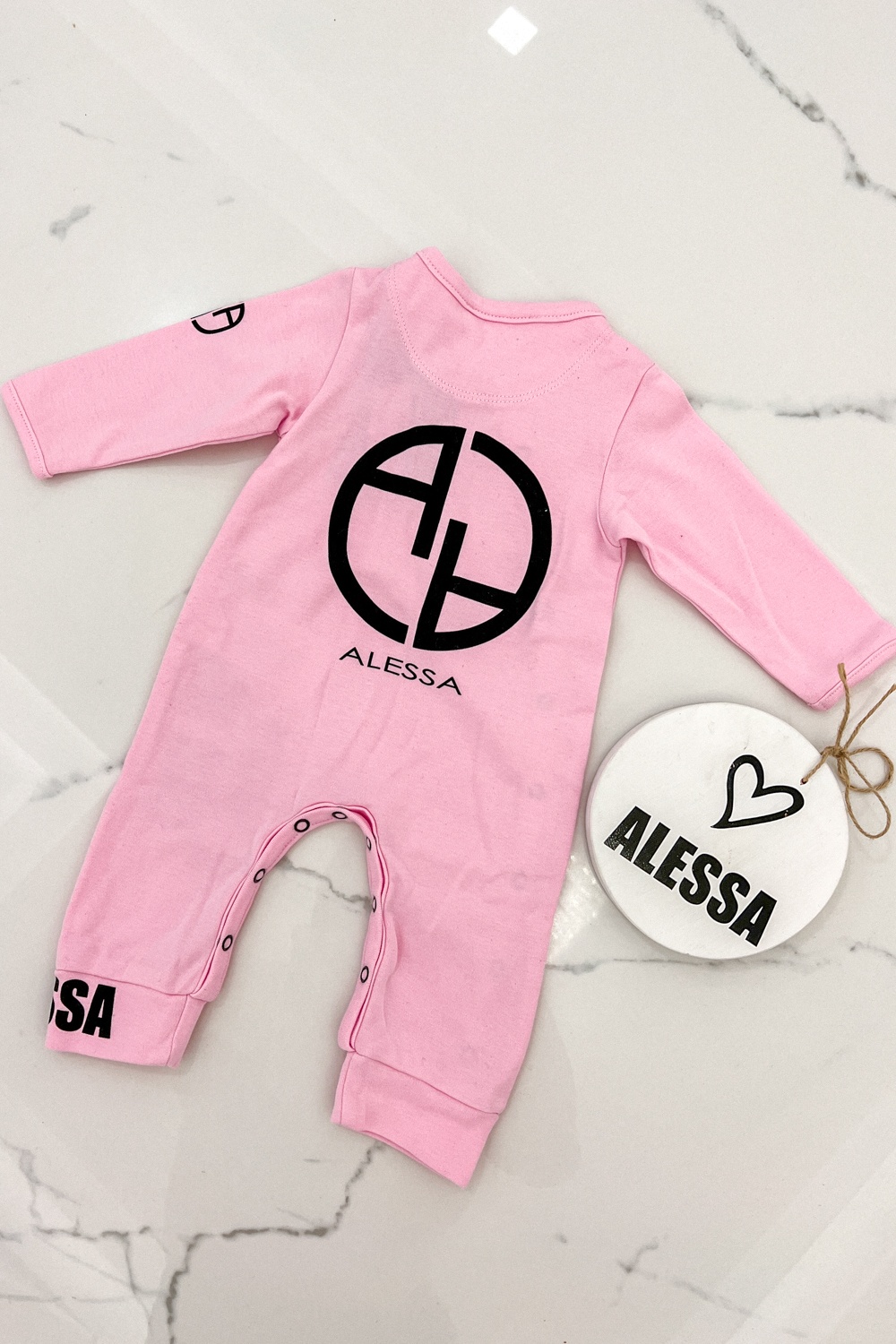 Think Big Drink Milk Ромпър Черен надпис - Pink - Изображение 6