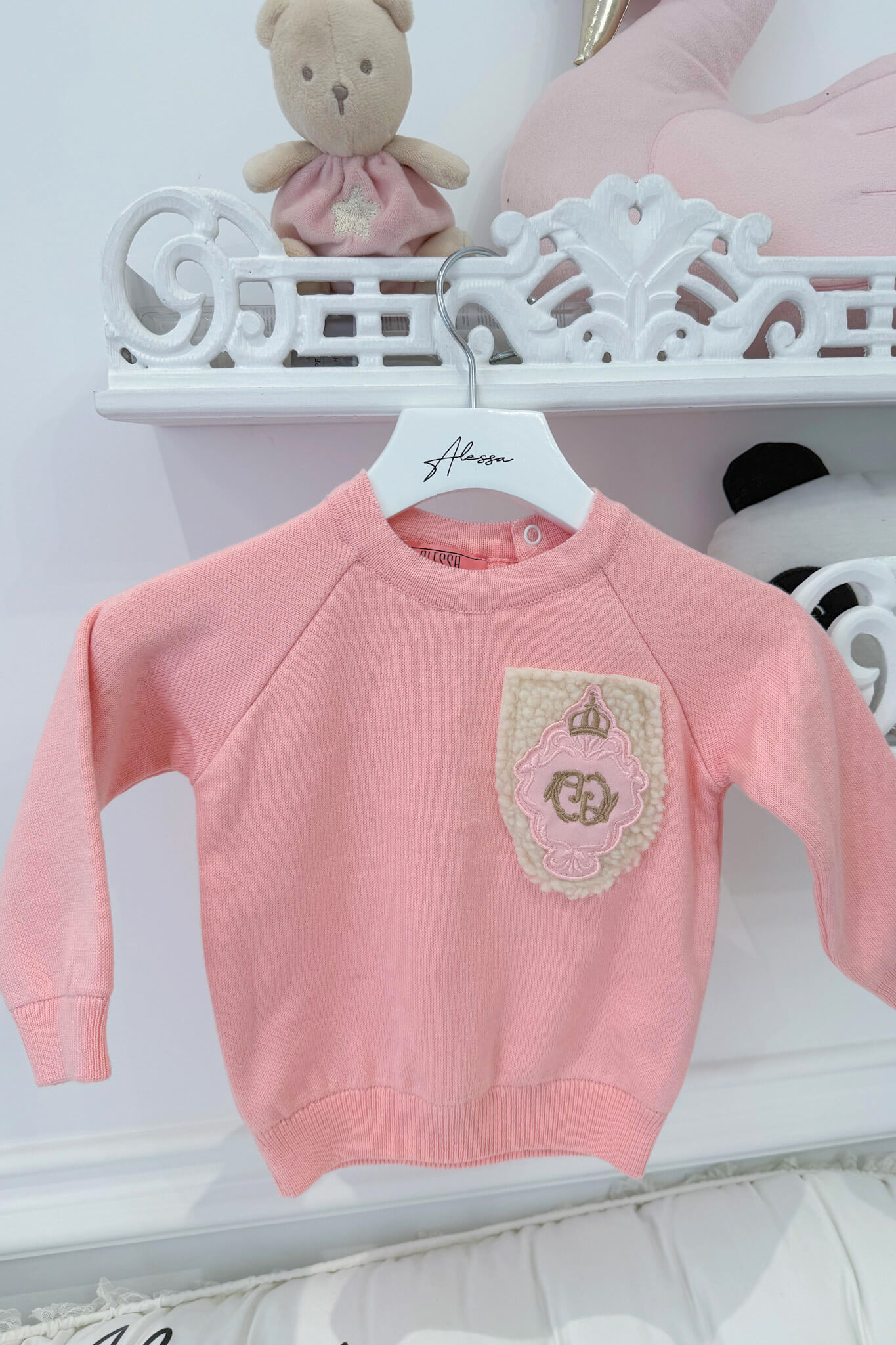 Luxury Classic Mini Пуловер От Плетиво - Pink - Изображение 12