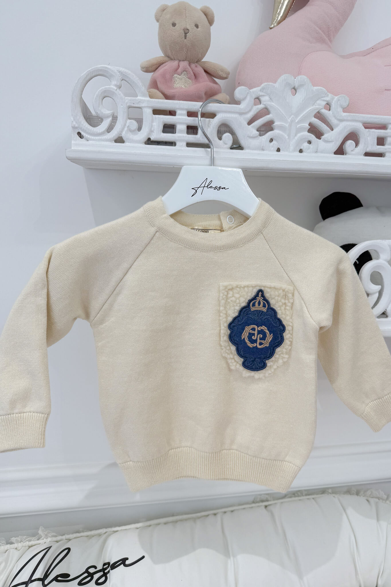 Luxury Classic Mini Пуловер От Плетиво - Cream - Изображение 7