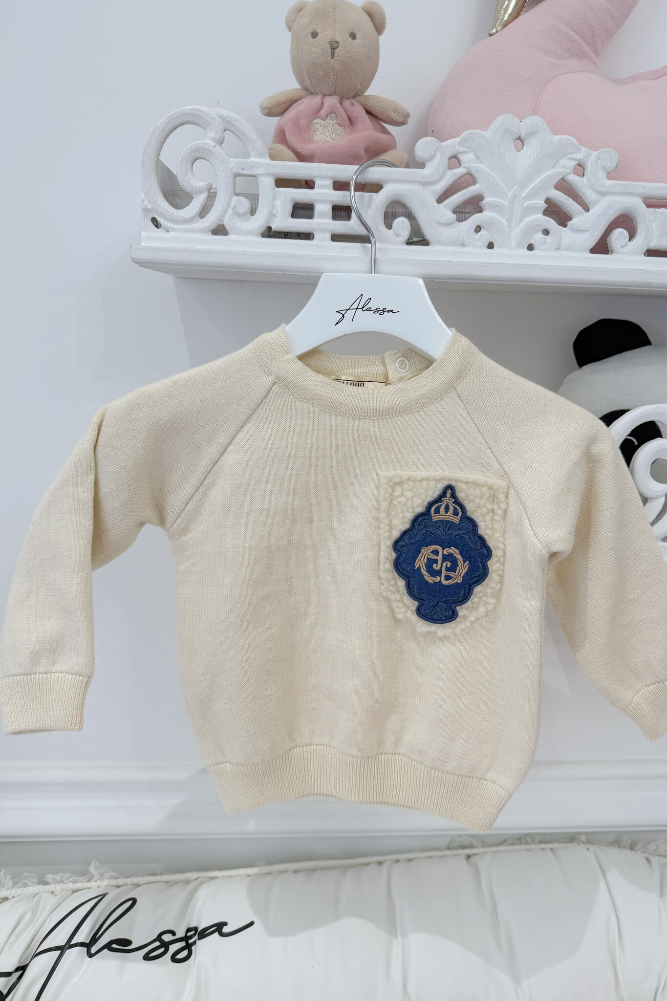 Luxury Classic Mini Пуловер От Плетиво - Cream - Изображение 9