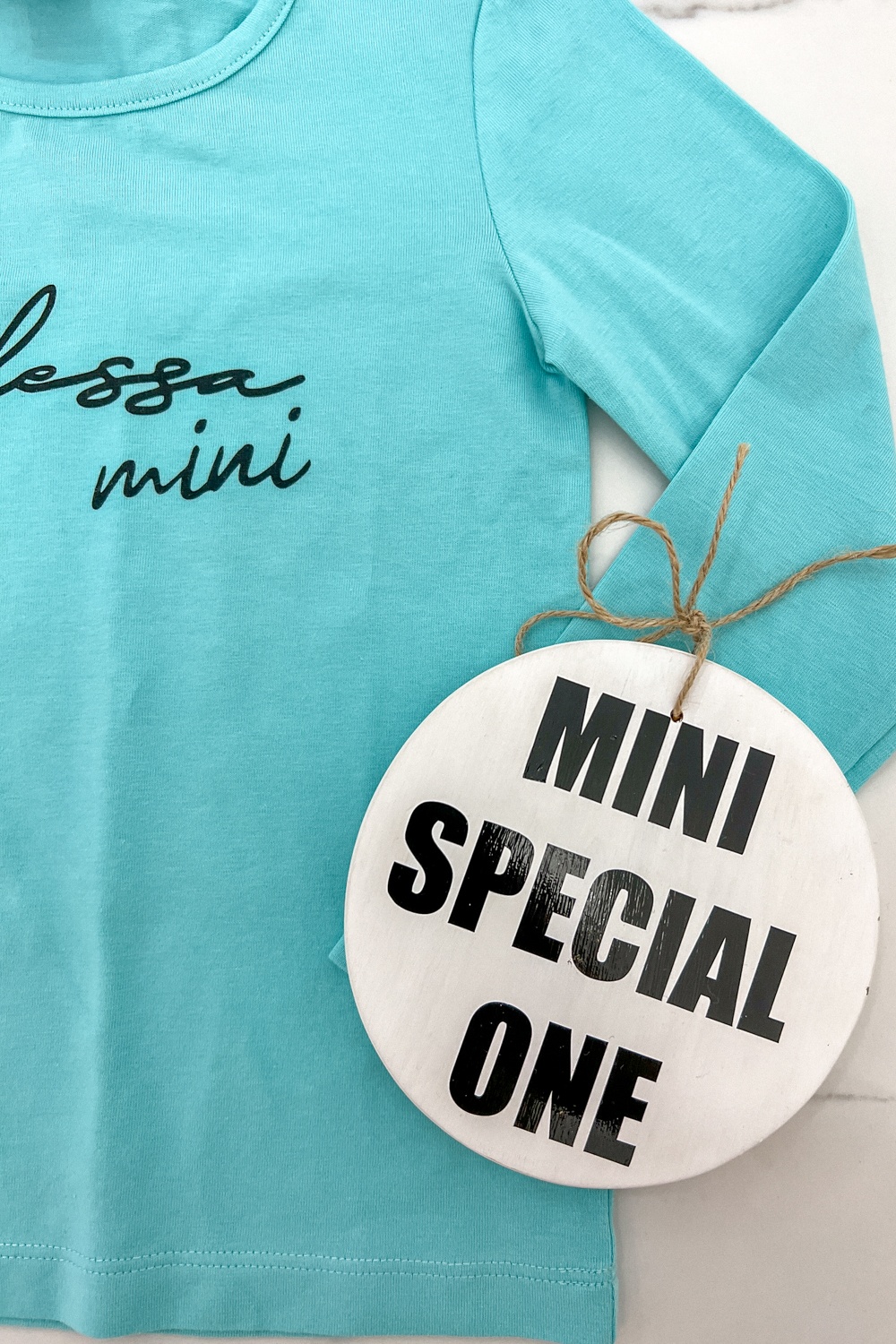 Alessa mini блуза с дълъг ръкав - мента - Изображение 5
