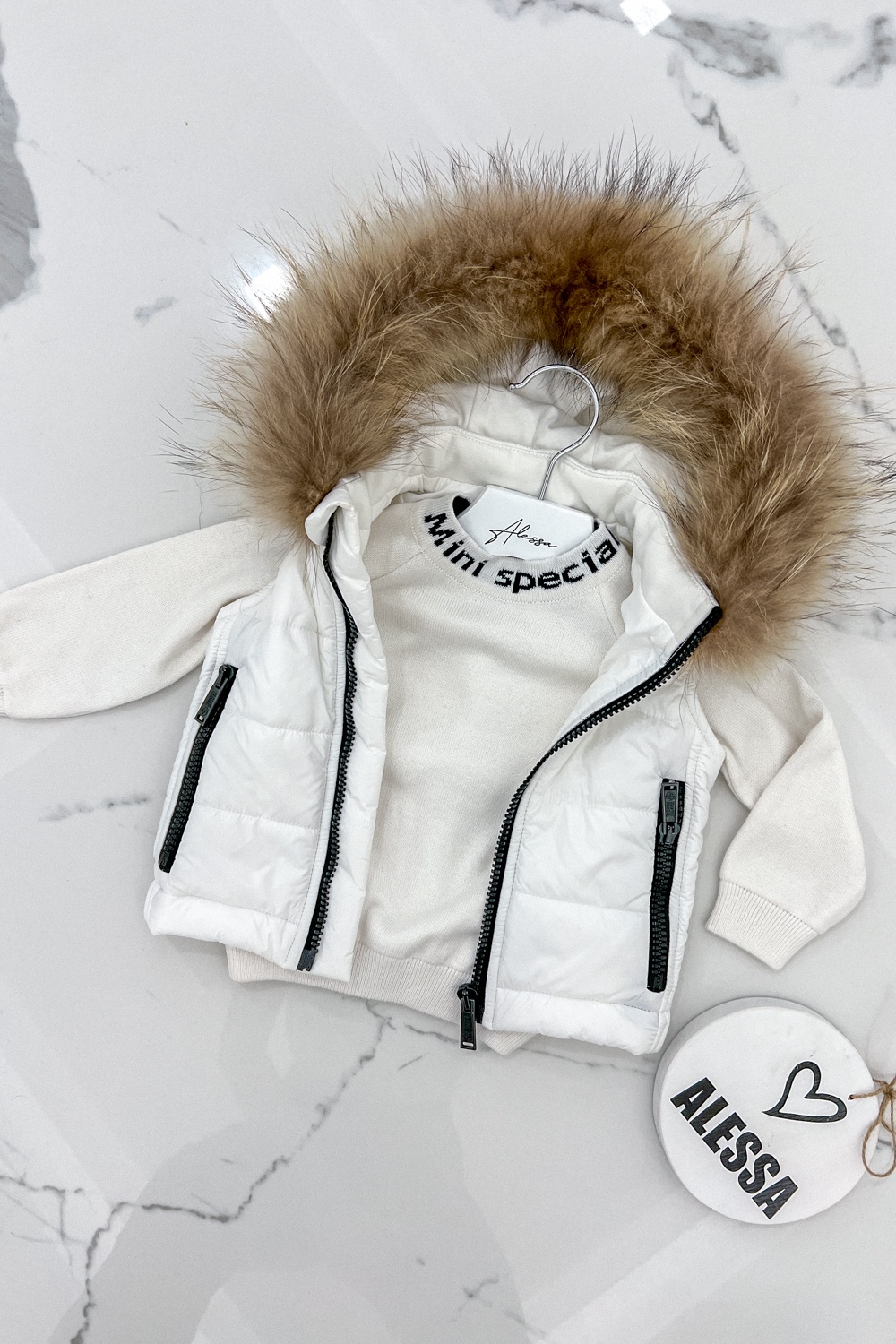 Sweet Disguise Alessa Mini Пуловер От фино Плетиво - Бял - Изображение 12