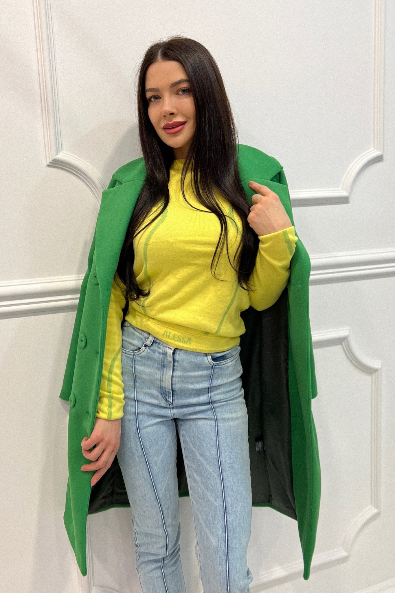 Alessa Hug Пуловер От Плетиво - Yellow - Изображение 10