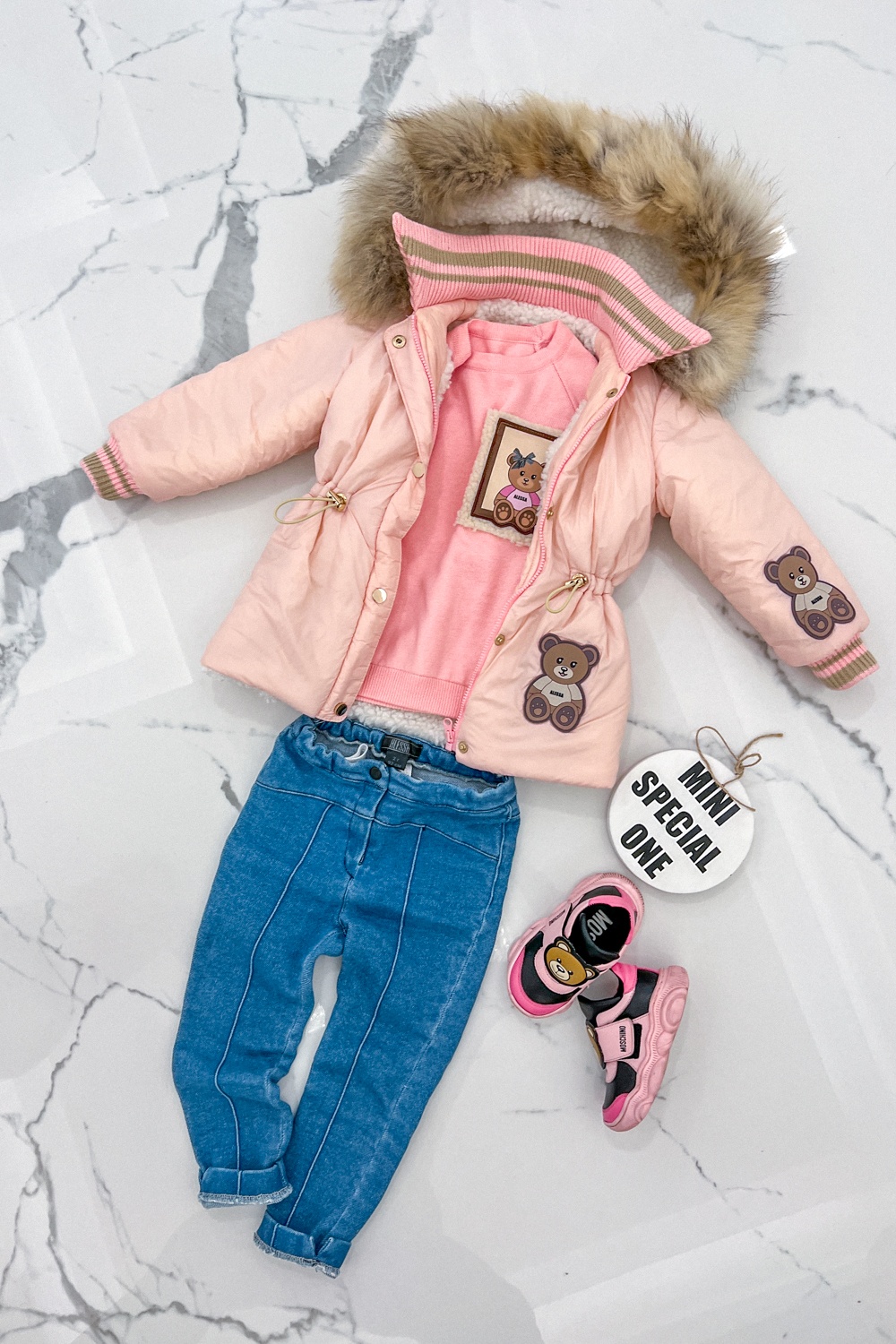 Bear Hug Mini Пуловер От Плетиво - Pink - Изображение 17