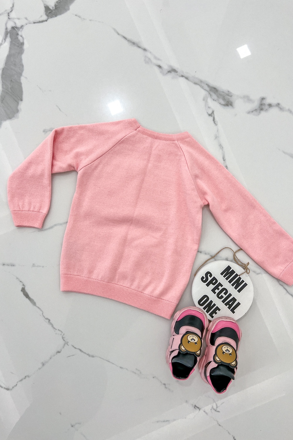 Bear Hug Mini Пуловер От Плетиво - Pink - Изображение 15