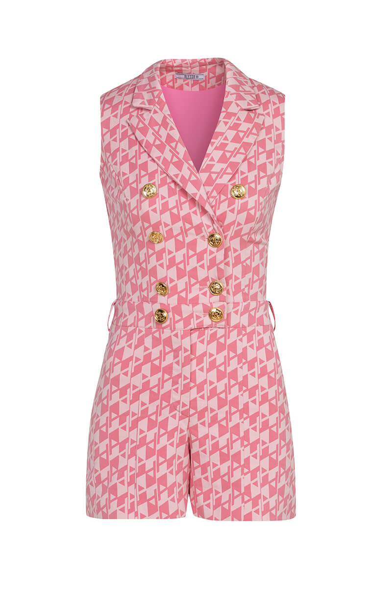Dazzle Delight Къс Гащеризон - Pink - Изображение 14