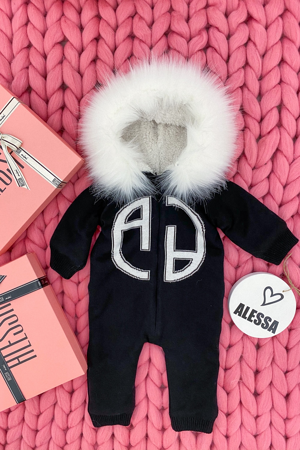 Alessa mini космонавт от плетиво - черен - Изображение 6