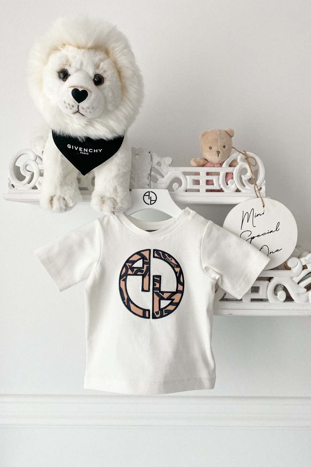 Alessa Luxury Logo mini T-Shirt - Екрю - Изображение 17