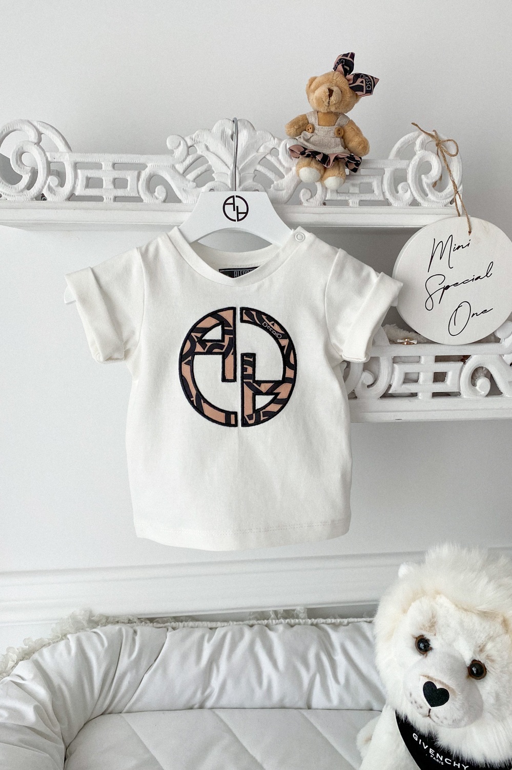 Alessa Luxury Logo mini T-Shirt - Екрю - Изображение 15