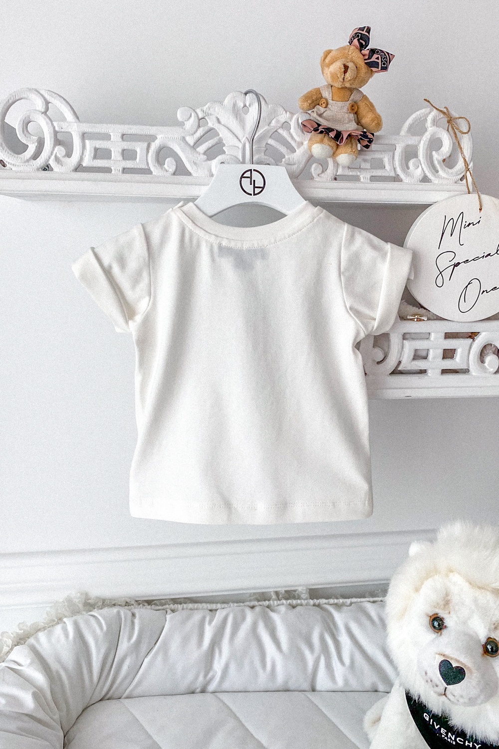 Alessa Luxury Logo mini T-Shirt - Екрю - Изображение 18