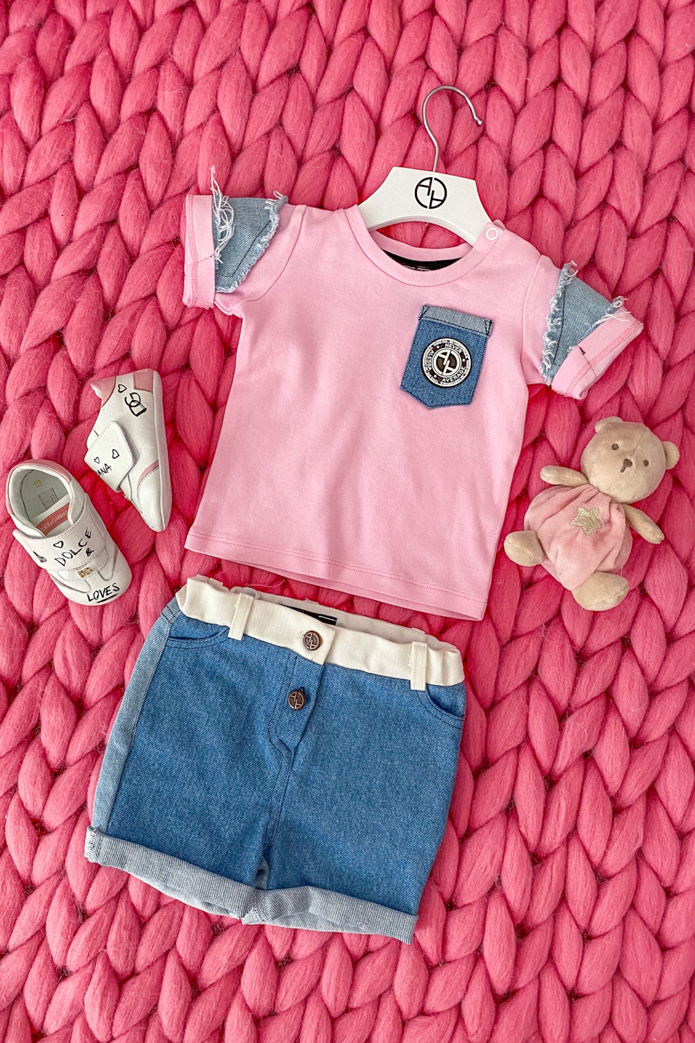 Alessa Mini Denim T-Shirt - Pink - Изображение 10
