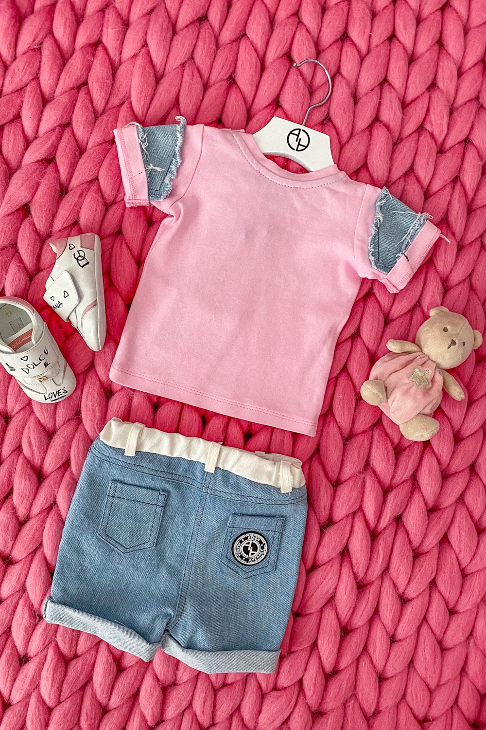 Alessa Mini Denim T-Shirt - Pink - Изображение 13