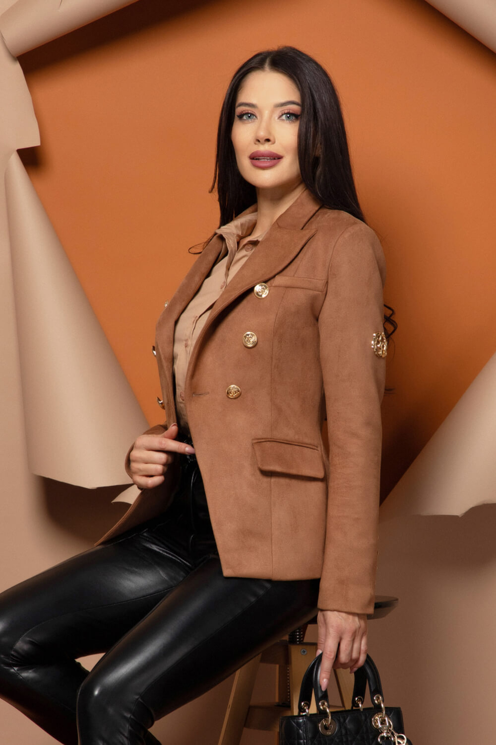Make It Yours Блейзър - Brown - Изображение 12