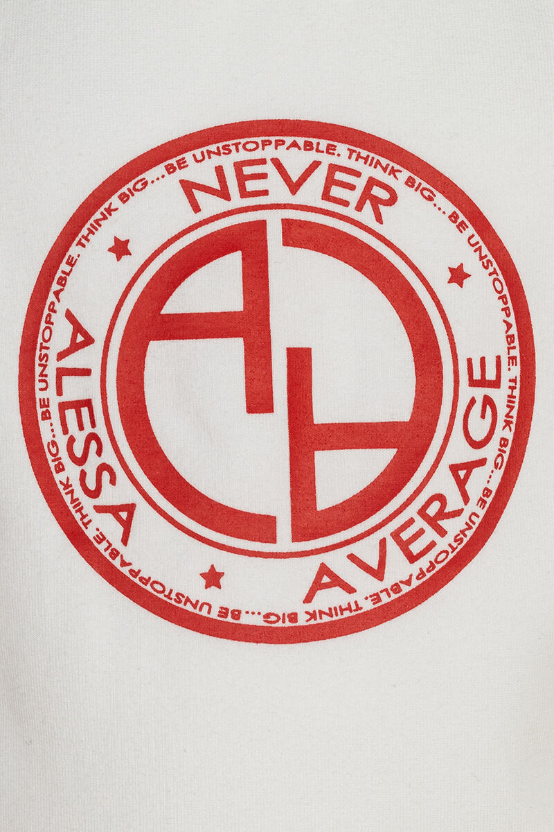 Alessa Red logo mini t-shirt - екрю - Изображение 10