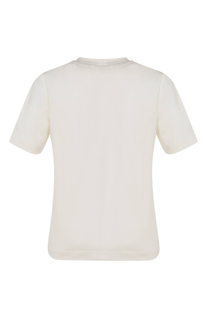 Alessa Red logo mini t-shirt - екрю - Изображение 15